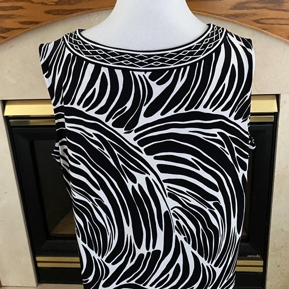 Dana Buchman Black and White Dress‎ Size: Large - Picture 5 of 8